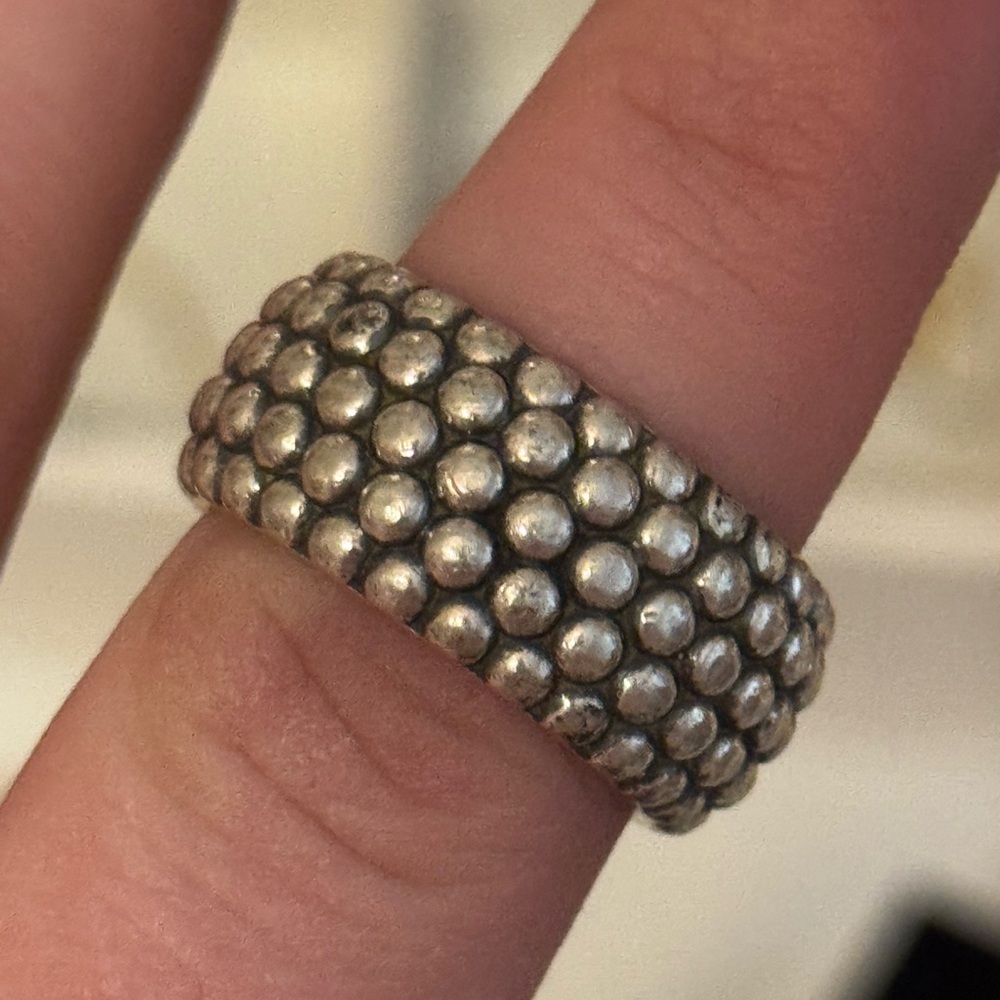 LAGOS Silver caviar ring